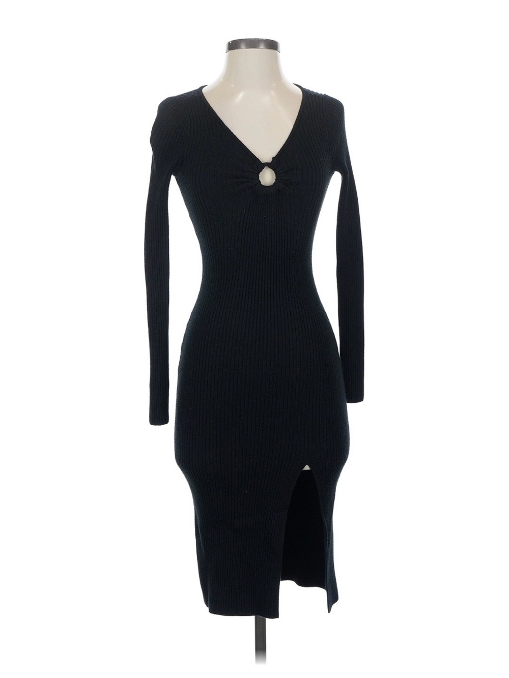 Abercrombie & Fitch NEW ribbed black sweater dress w/ Key hole sz Medium NWT